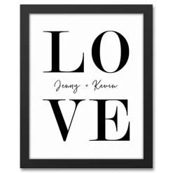 Kirklands Home Wall Quotes & Signs|Personalized Simple Love Framed Canvas Wall Plaque