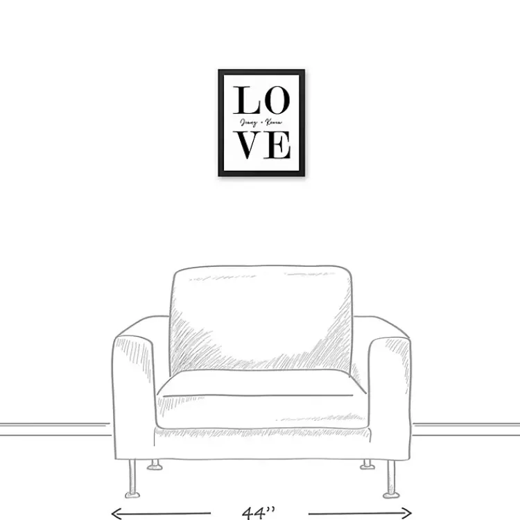 Kirklands Home Wall Quotes & Signs|Personalized Simple Love Framed Canvas Wall Plaque