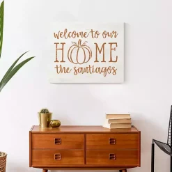 Discount Personalized Welcome Home Fall Canvas Art Print Fall