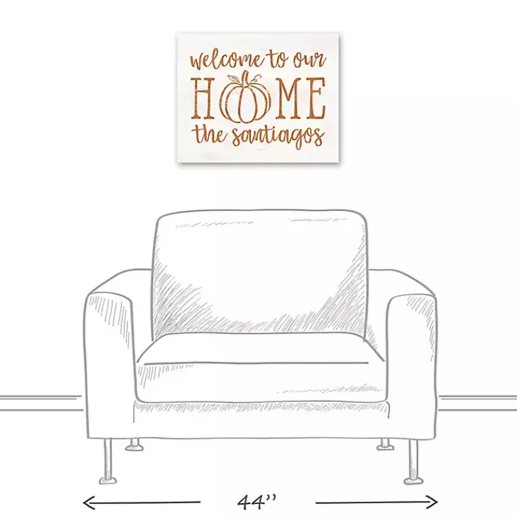 Discount Personalized Welcome Home Fall Canvas Art Print Fall