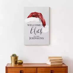 New Personalized Welcome My Elves Canvas Wall Plaque Christmas Art & Wall Decor