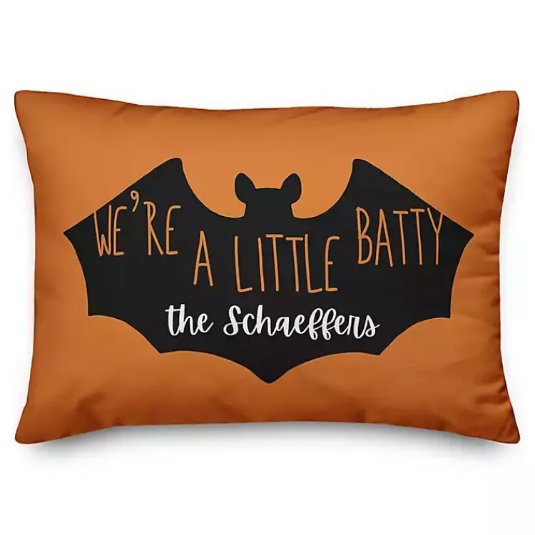 Online Personalized We're A Little Batty Outdoor Pillow Halloween