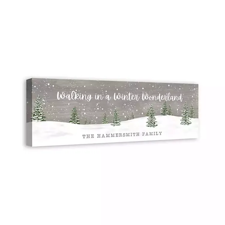 New Personalized Winter Wonderland Canvas Wall Plaque Christmas Art & Wall Decor