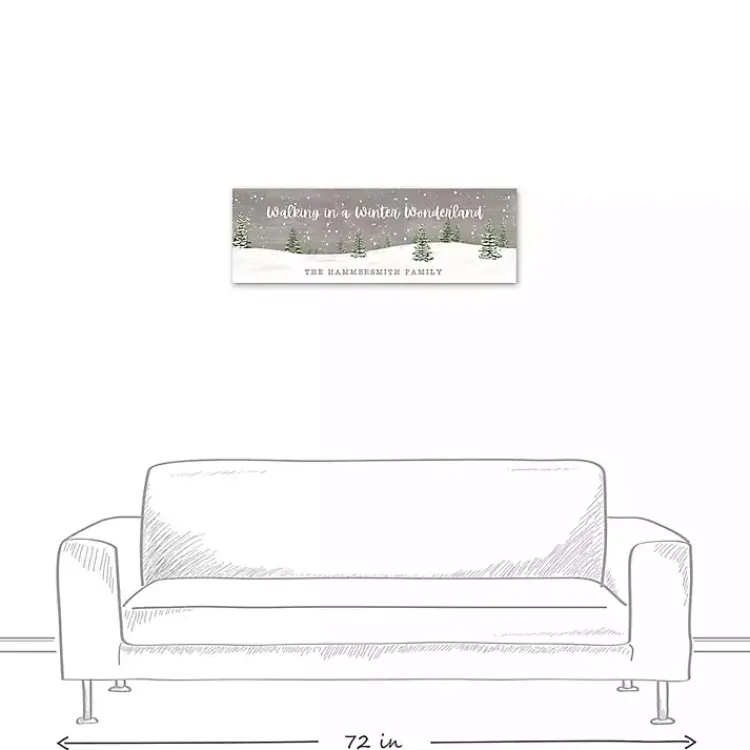 New Personalized Winter Wonderland Canvas Wall Plaque Christmas Art & Wall Decor