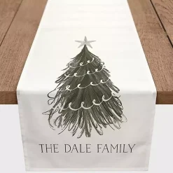 Clearance Personalized Wispy Tree Table Runner, 90 in. Christmas Dining & Entertaining