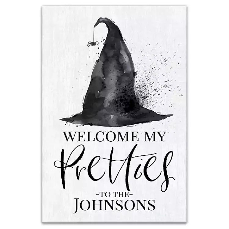Hot Personalized Witch Hat Halloween Wall Art Halloween
