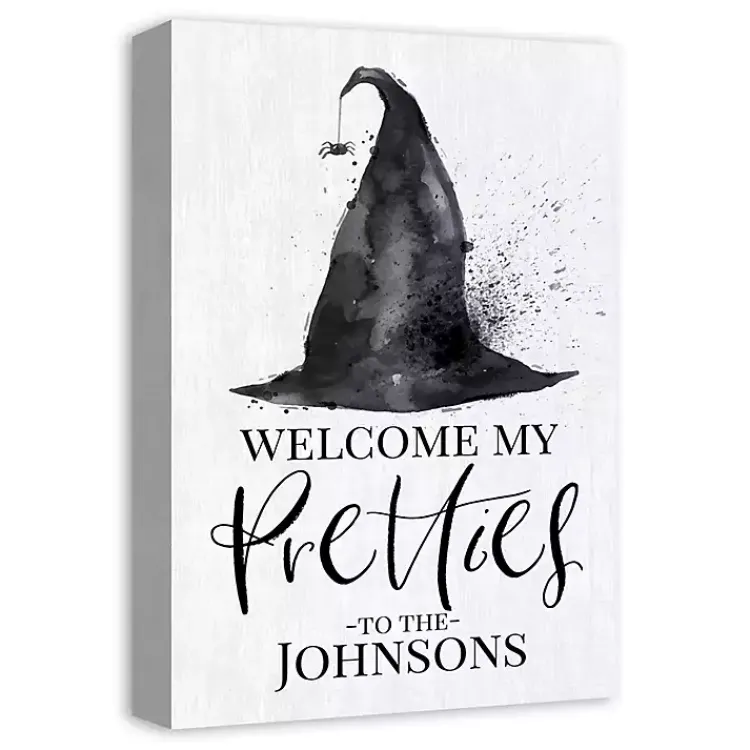 Hot Personalized Witch Hat Halloween Wall Art Halloween