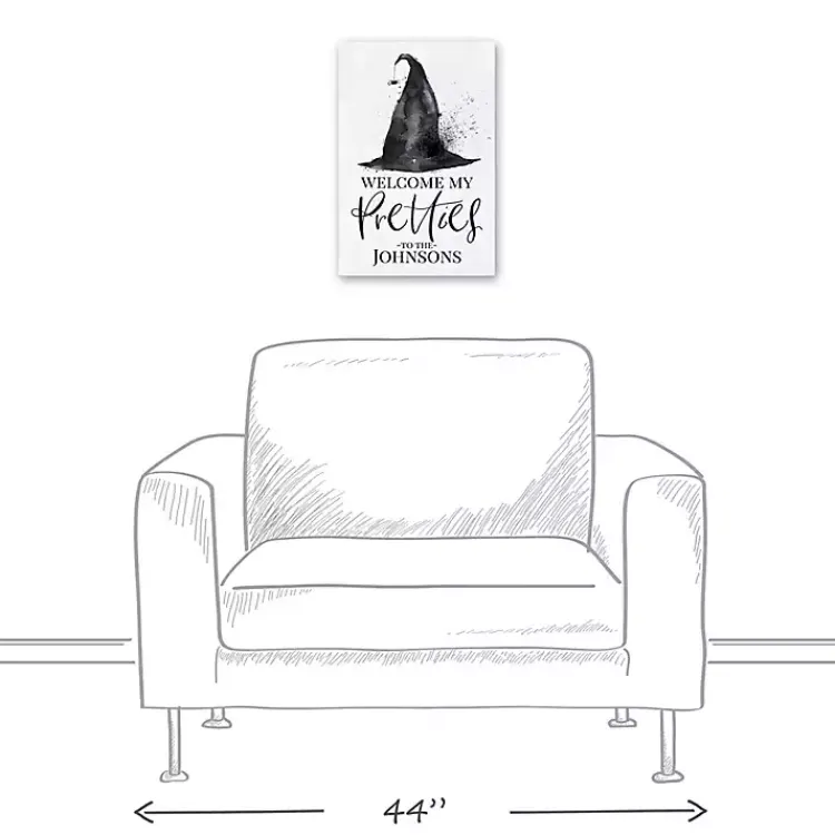 Hot Personalized Witch Hat Halloween Wall Art Halloween