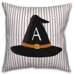 Discount Personalized Witch's Hat Monogram Pillow Halloween