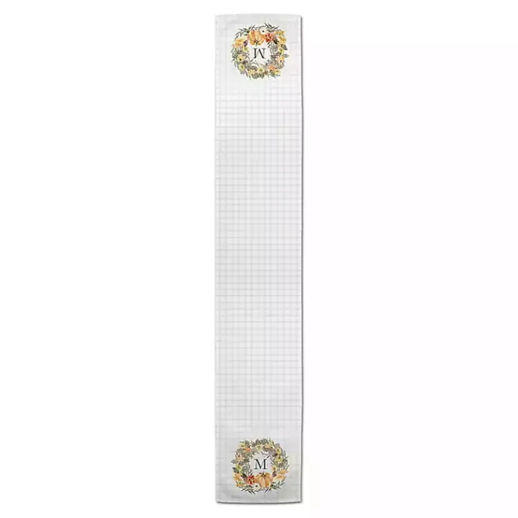 Kirklands Home Table Linens|Personalized Wreath Monogram Table Runner, 72 in.
