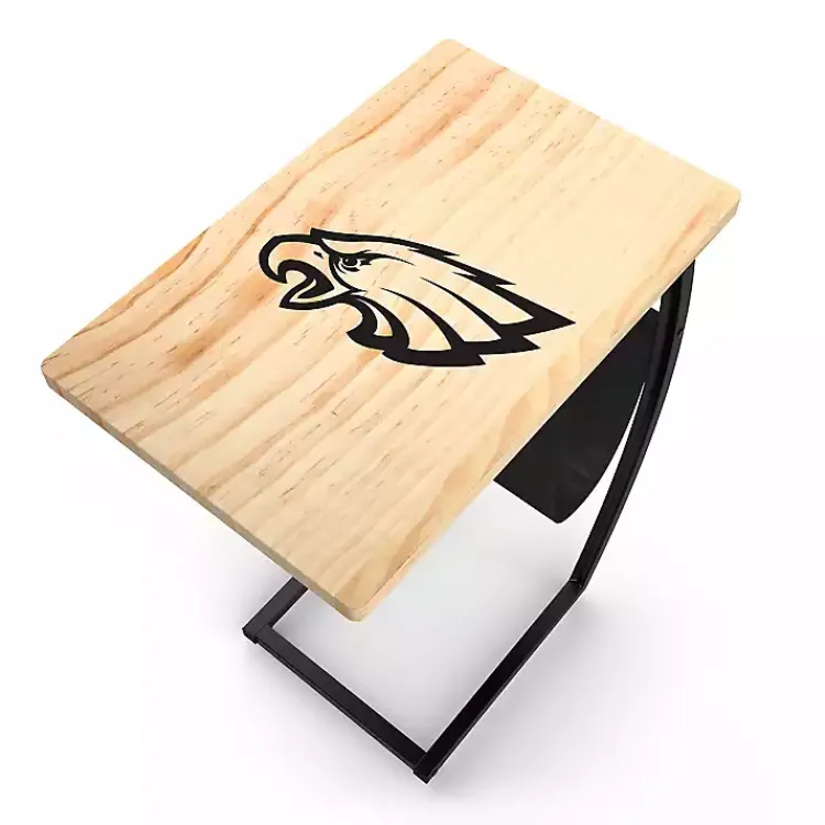 Kirklands Home Accent & End Tables|Philadelphia Eagles Wood C-Table Tan
