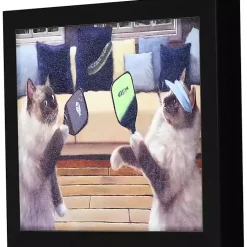 Kirklands Home Framed Art|Pickleball Cats Framed Art Print Multi