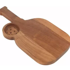 Kirklands Home Serving & Entertaining|Pickleball Shaped Acacia Wood Serving Board