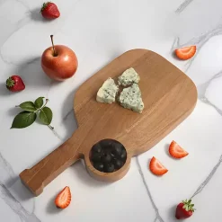Kirklands Home Serving & Entertaining|Pickleball Shaped Acacia Wood Serving Board