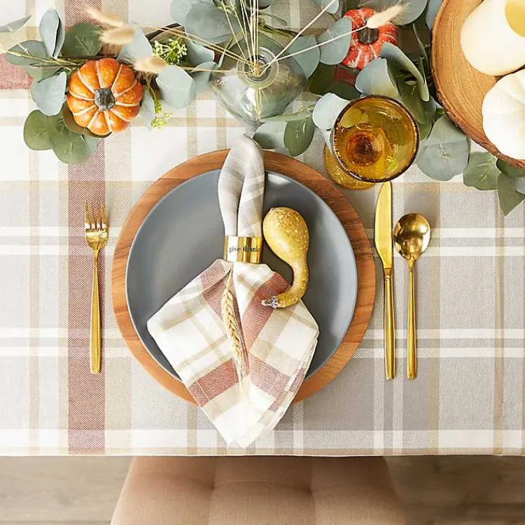 Kirklands Home Table Linens|Picnic Plaid Cotton Tablecloth, 84 in. Multi
