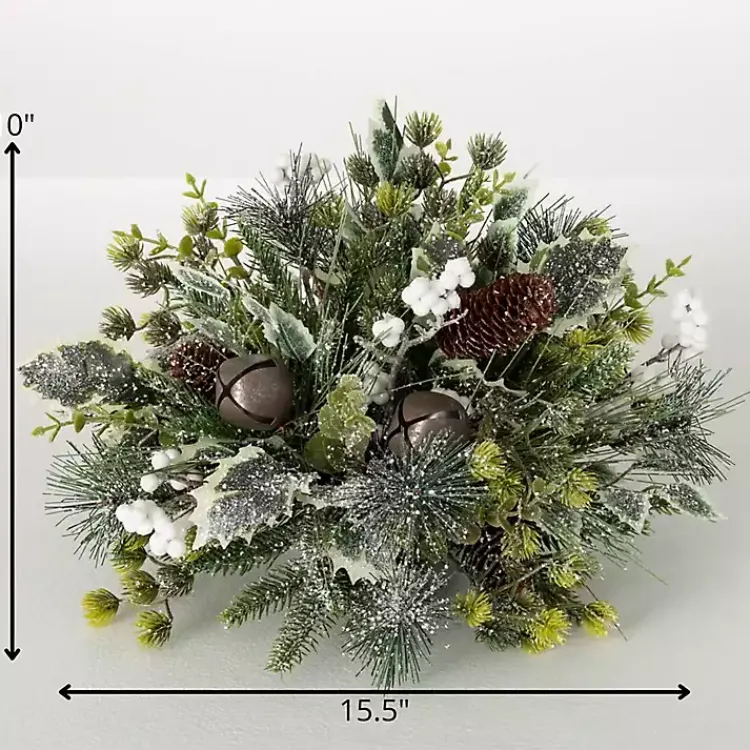 Clearance Pine & Berry Jingle Bell Christmas Arrangement Christmas Arrangements & Garland