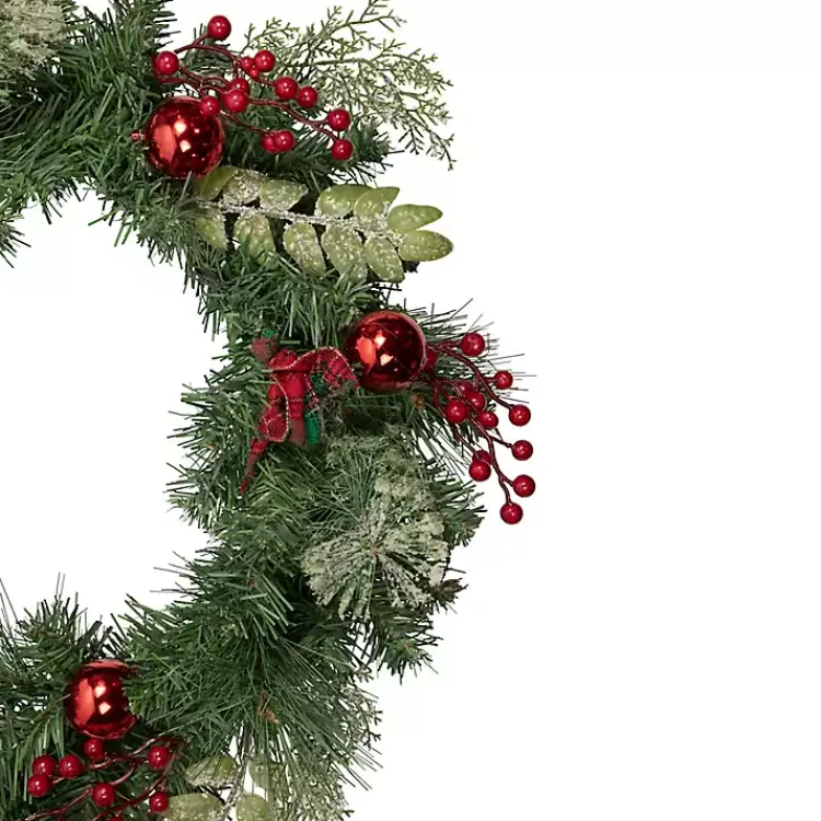 Online Pine and Berry Christmas Wreath, 24 in. Wreaths