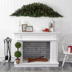 Online Pine and Berry LED Swag Christmas Wreaths