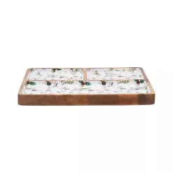 Outlet Pinecone 3-Compartment Serving Tray Christmas Dining & Entertaining