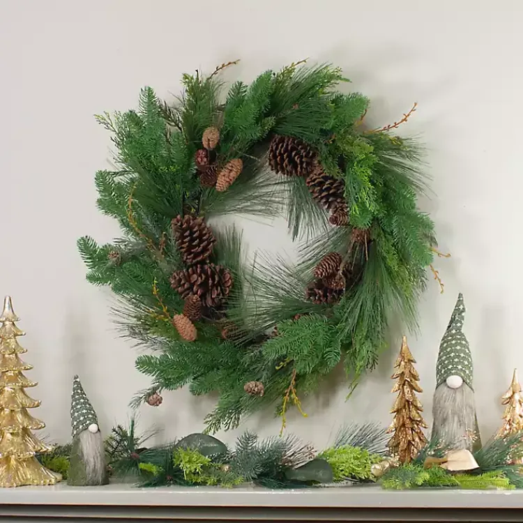 Online Pinecones and Cedar Leaves Wreath Wreaths