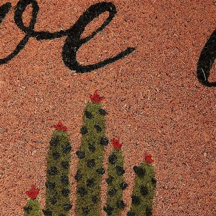 Kirklands Home Doormats|Pink Aloe There Coir Doormat