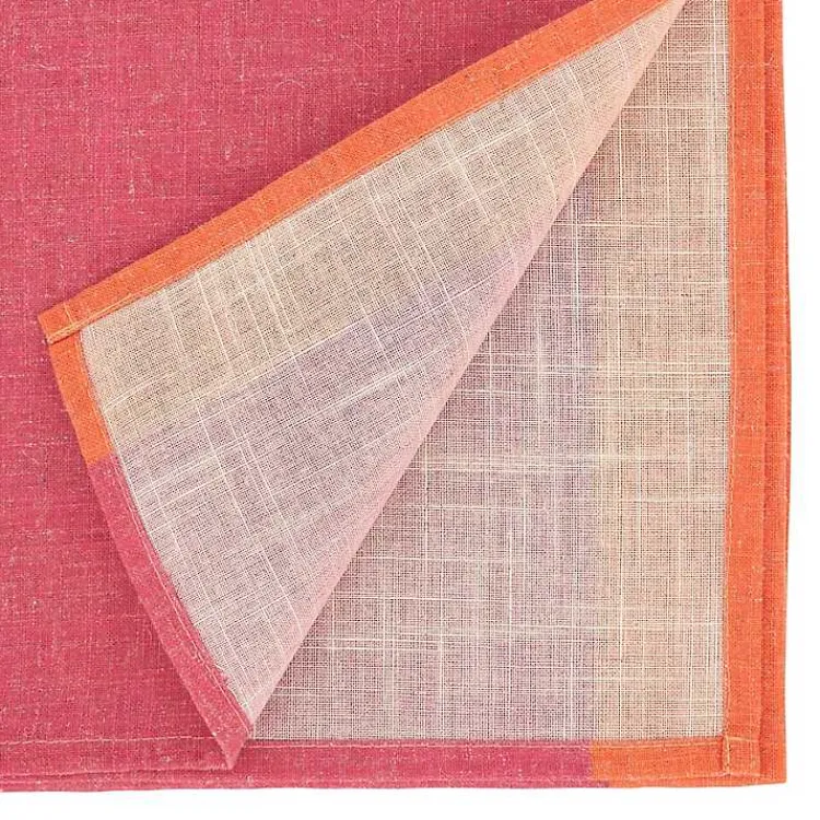 Kirklands Home Table Linens|Pink and Orange Colorblock Table Runner