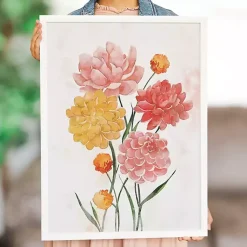 Kirklands Home Framed Art|Pink and Yellow Flowers Framed Art Print