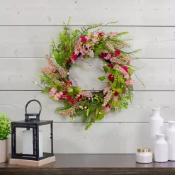 New Pink Berry Floral Wreath Wreaths