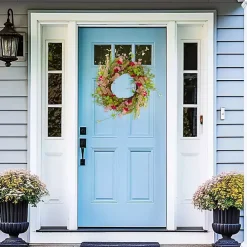 New Pink Berry Floral Wreath Wreaths