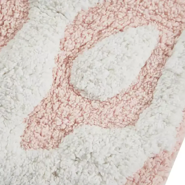 Kirklands Home Bathroom Rugs|Cotton Tufted Medallion Bath Mat, 30 in. Pink