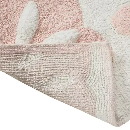 Kirklands Home Bathroom Rugs|Cotton Tufted Medallion Bath Mat, 30 in. Pink