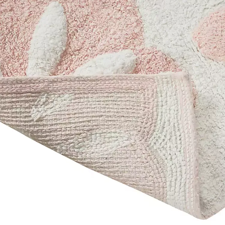Kirklands Home Bathroom Rugs|Cotton Tufted Medallion Bath Mat, 30 in. Pink