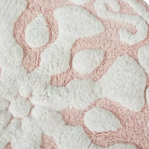 Kirklands Home Bathroom Rugs|Cotton Tufted Medallion Bath Mat, 25 in. Pink