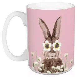 Discount Pink Daisy Sunny Bunny Mugs, Set of 2 Easter Decorations