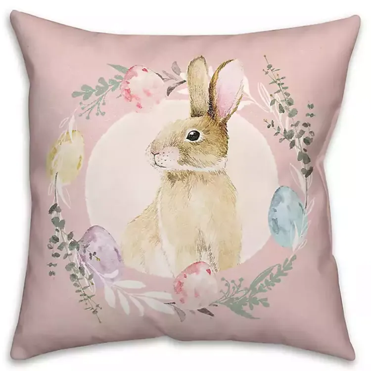 Discount Easter Bunny Wreath Pillow Easter Decorations