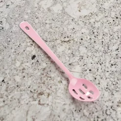 Kirklands Home Kitchen Accessories|Enamel Stainless Steel Slotted Spoon Pink