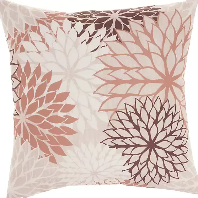 Kirklands Home Outdoor Cushions & Pillows|Floral Chevron Outdoor Throw Pillow Pink