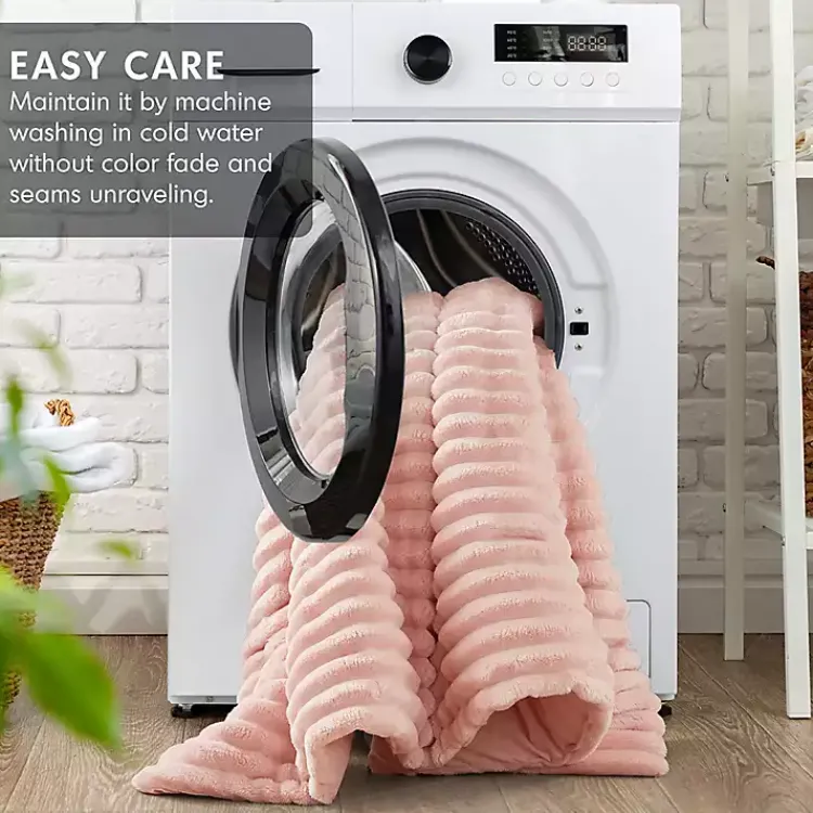 Kirklands Home Comforters|Fluffy Ribbed 3-pc. King Comforter Set Pink