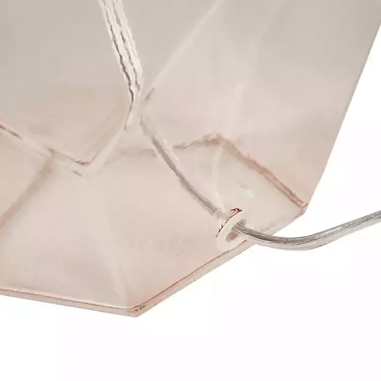 Kirklands Home Table Lamps|Pink Glass Stella Table Lamp White