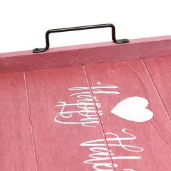 Outlet Pink Happy Valentine's Day Wood Tray Valentines Day Decorations