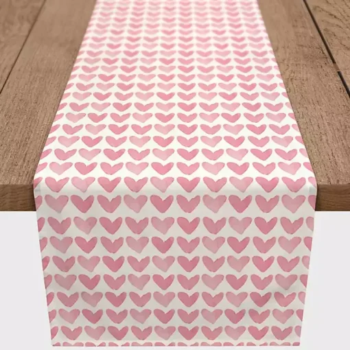 Best Pink Hearts Cotton Twill Valentine's Runner Valentines Day Decorations