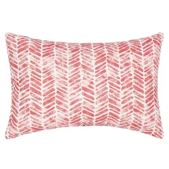 Kirklands Home Outdoor Cushions & Pillows|Herringbone Indoor/Outdoor Lumbar Pillow Pink