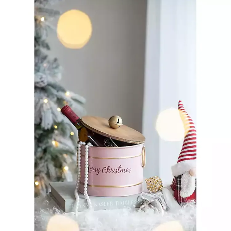 Sale Iron Merry Christmas Lidded Baskets, Set of 2 Christmas Decorations