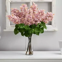 Online Lilac Arrangement in Glass Vase Arrangements & Greenery