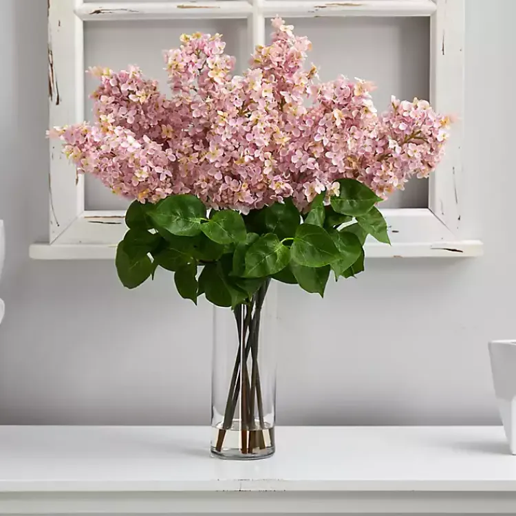 Online Lilac Arrangement in Glass Vase Arrangements & Greenery