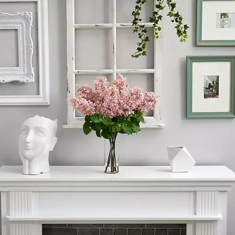 Online Lilac Arrangement in Glass Vase Arrangements & Greenery