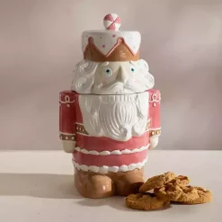 Kirklands Home Serving & Entertaining|Pink Nutcracker Ceramic Cookie Jar