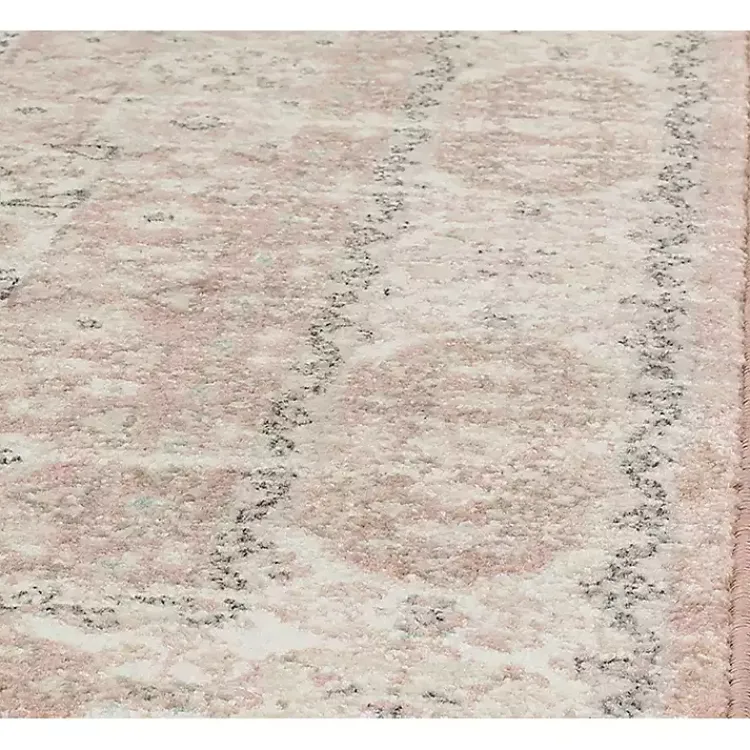 Kirklands Home Area Rugs|Pink Peony Medallion Area Rug, 5x7