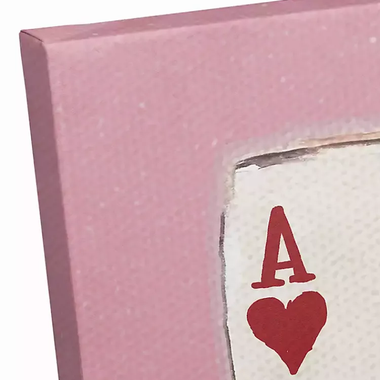 Kirklands Home Wall Quotes & Signs|Playing Card Canvas Art Print Pink