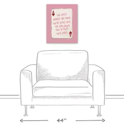 Kirklands Home Wall Quotes & Signs|Playing Card Canvas Art Print Pink